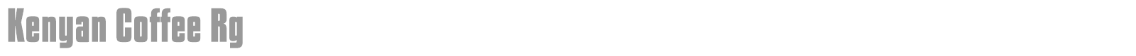 Kenyan Coffee font preview